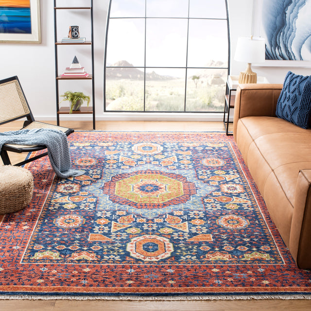 Safavieh Samarkand Srk166P Red/Blue Rug.