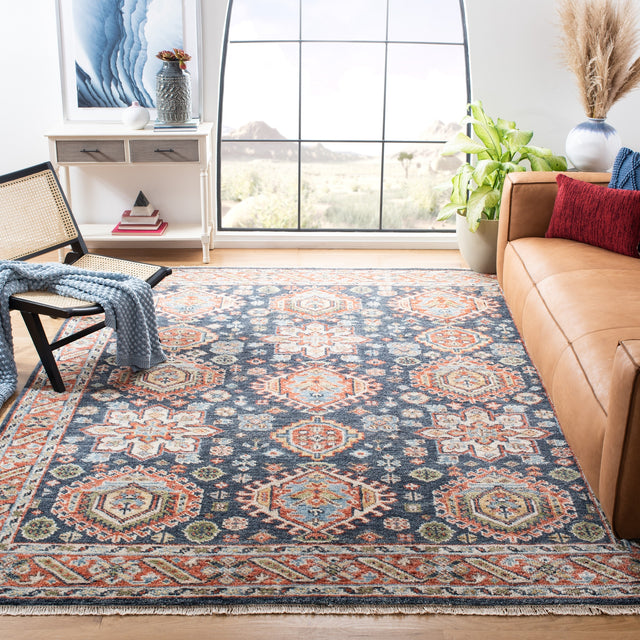 Safavieh Samarkand Srk172Q Red/Blue Rug.