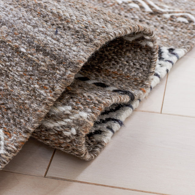 Safavieh Striped Kilim Stk101Z Black/Ivory Rug.