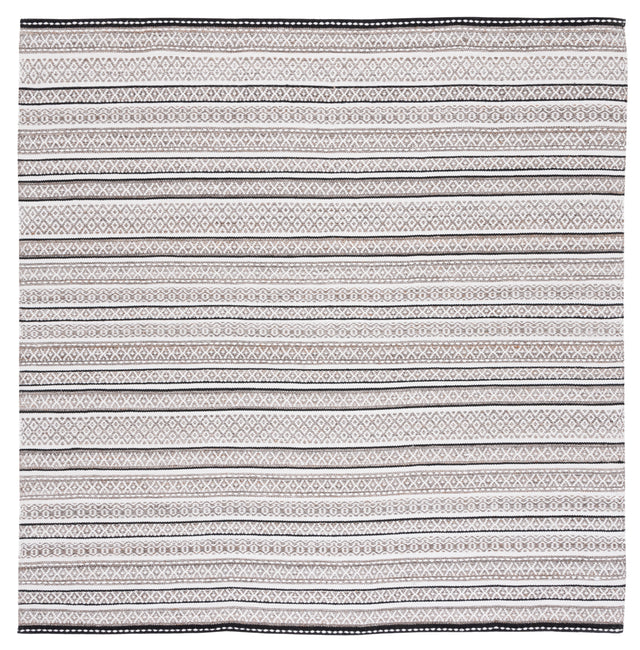 Safavieh Striped Kilim Stk101Z Black/Ivory Rug.
