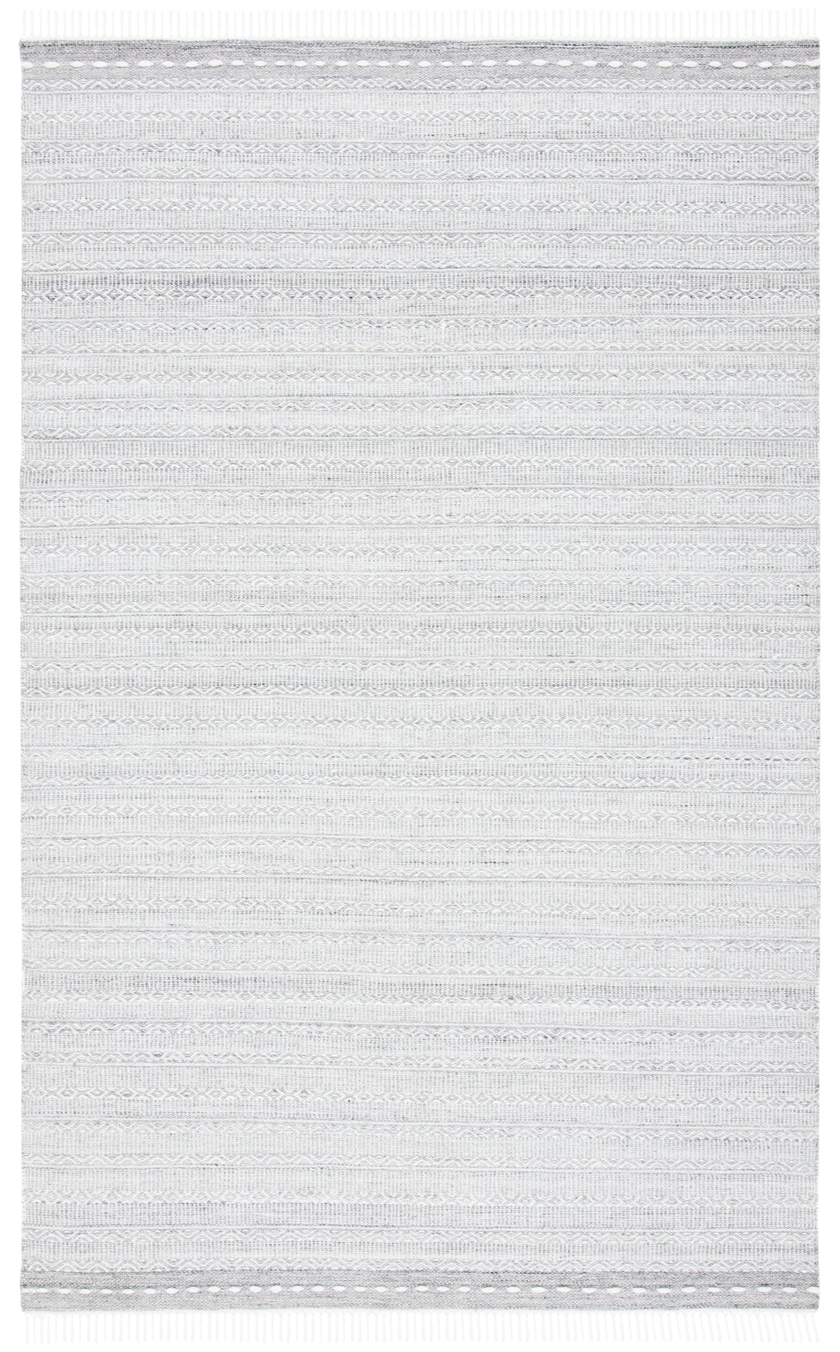 Safavieh Striped Kilim Stk104F Grey/Ivory Rug.