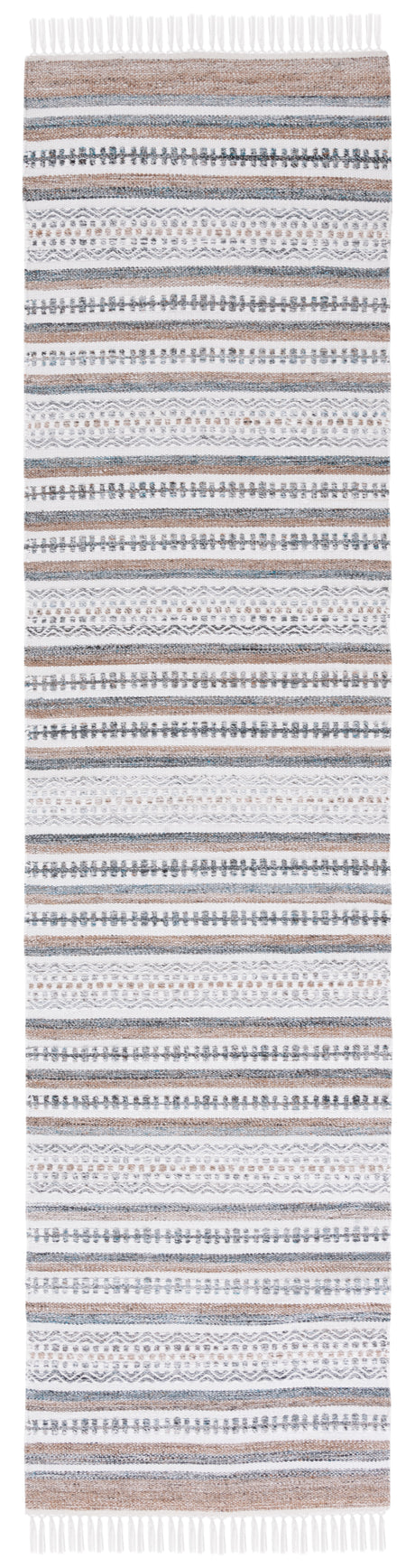 Safavieh Striped Kilim Stk106F Grey/Ivory Rug.