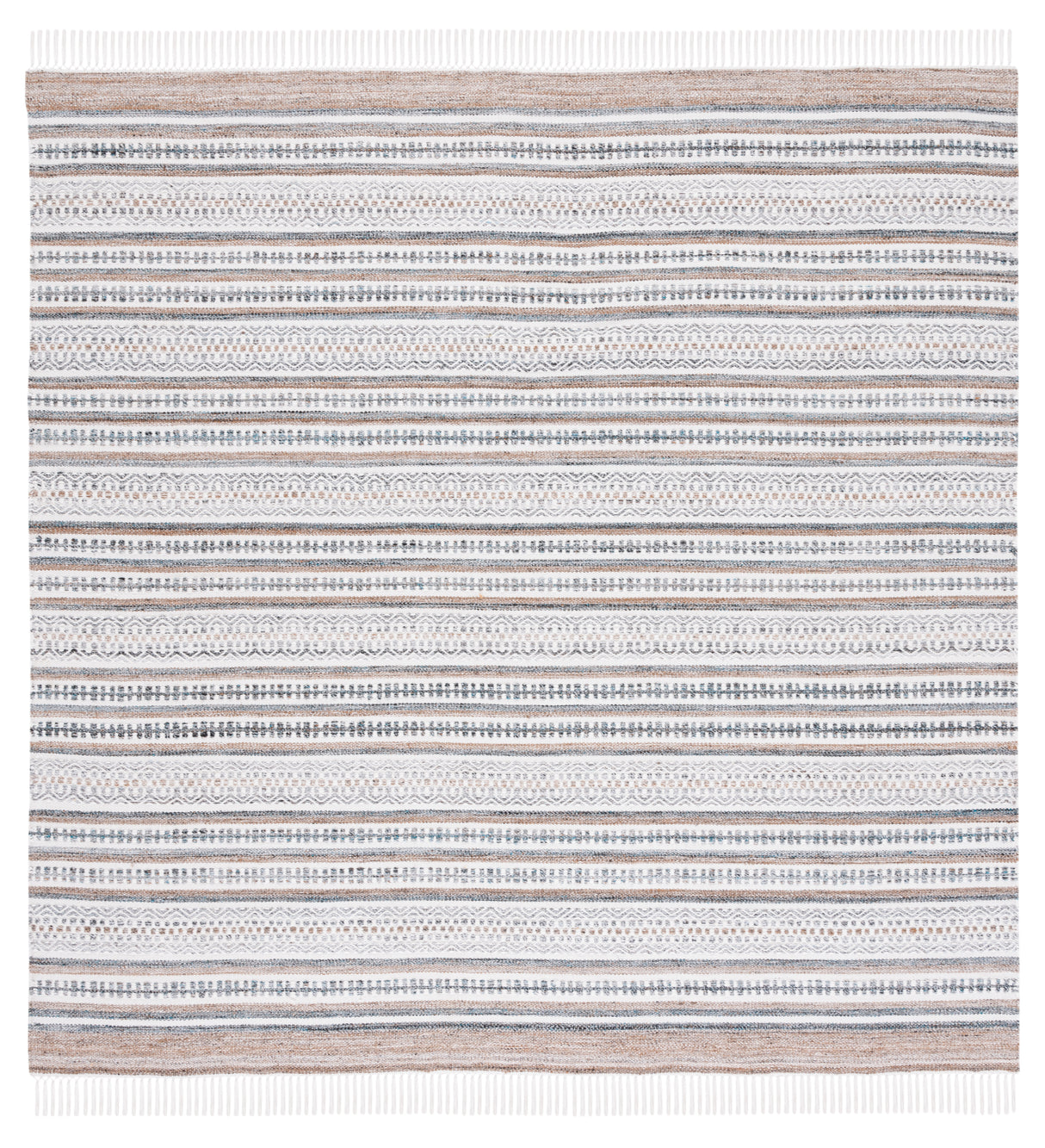 Safavieh Striped Kilim Stk106F Grey/Ivory Rug.