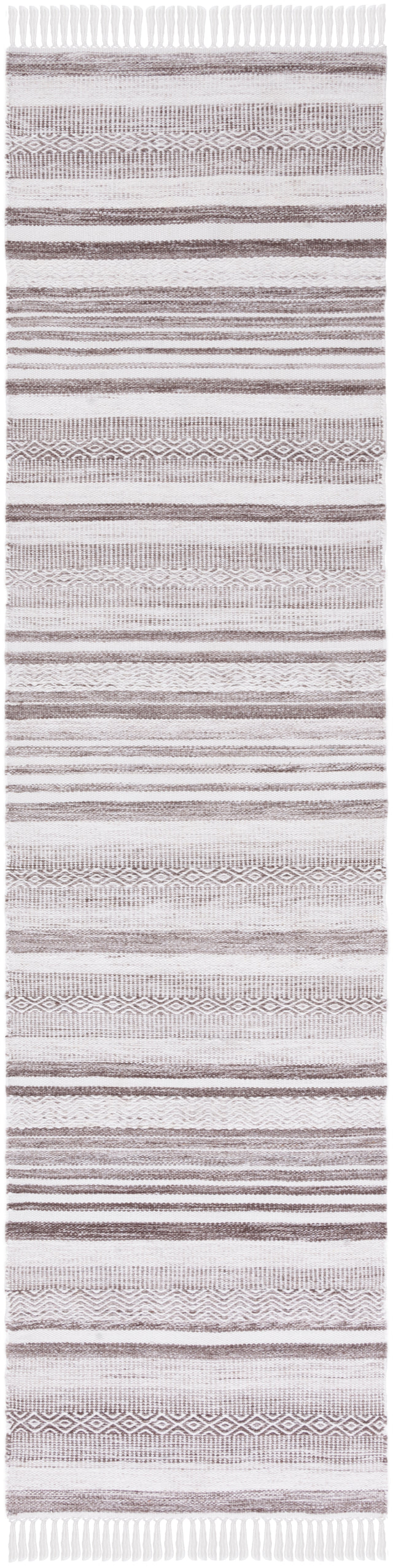 Safavieh Striped Kilim Stk108T Brown/Ivory Rug.