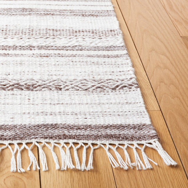 Safavieh Striped Kilim Stk108T Brown/Ivory Rug.