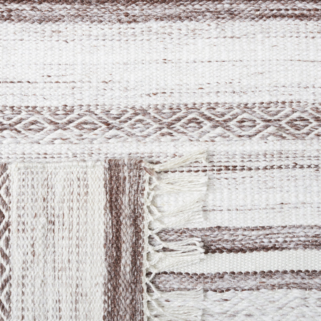 Safavieh Striped Kilim Stk108T Brown/Ivory Rug.