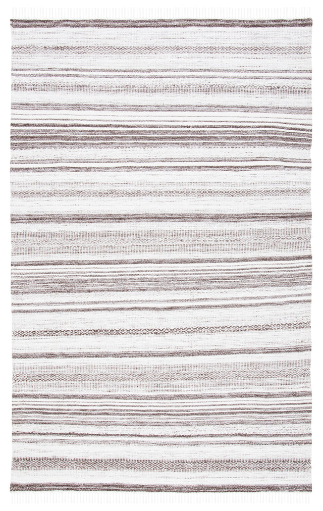 Safavieh Striped Kilim Stk108T Brown/Ivory Rug.