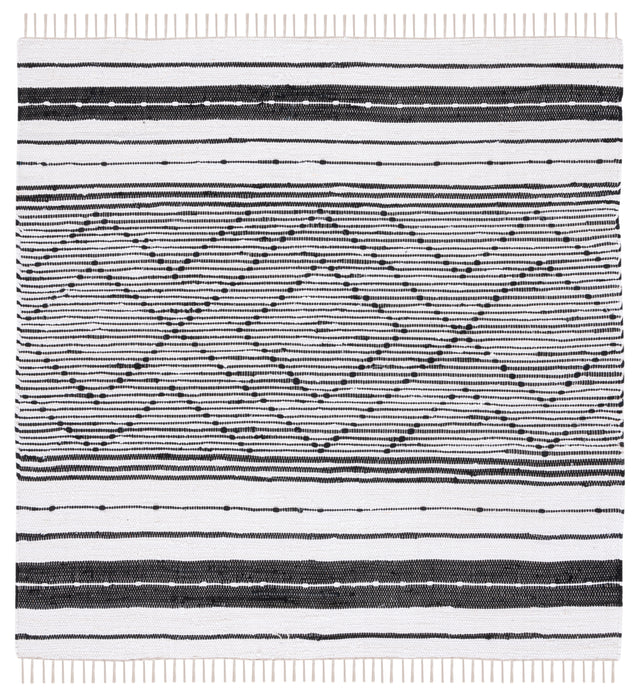 Safavieh Striped Kilim Stk200Z Black/Ivory Rug.