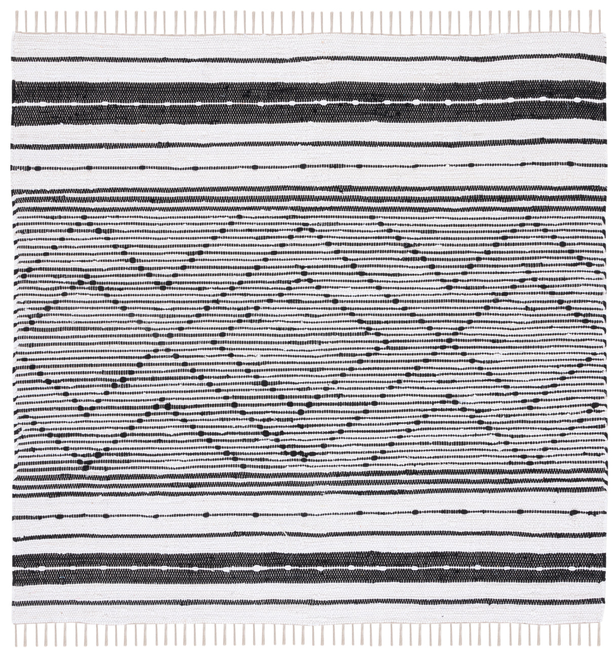 Safavieh Striped Kilim Stk202Z Black/Ivory Rug.