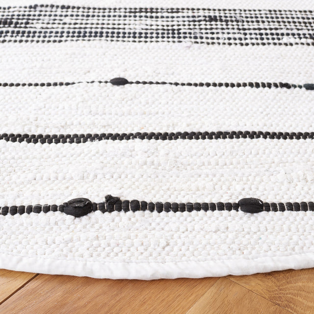 Safavieh Striped Kilim Stk203A Ivory/Black Rug.