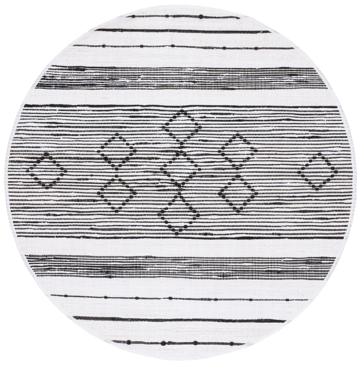Safavieh Striped Kilim Stk203A Ivory/Black Rug.