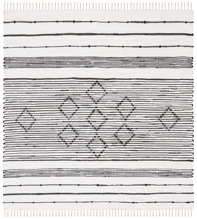 Safavieh Striped Kilim Stk203A Ivory/Black Rug.