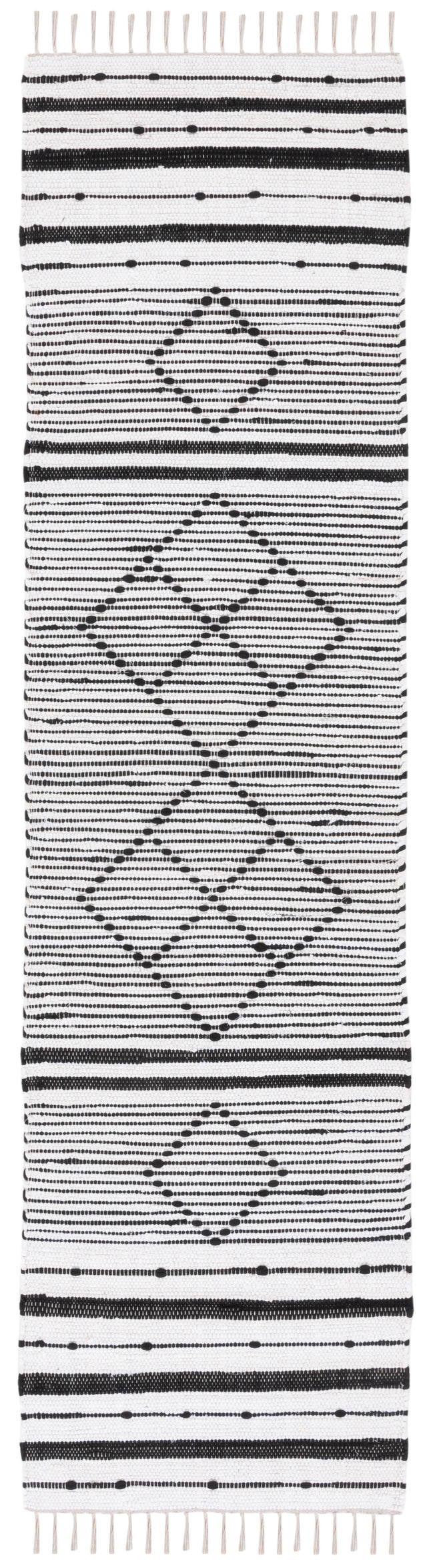 Safavieh Striped Kilim Stk204A Ivory/Black Rug.