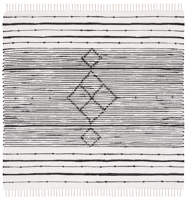 Safavieh Striped Kilim Stk204A Ivory/Black Rug.