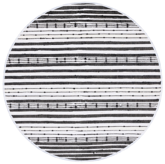 Safavieh Striped Kilim Stk205Z Black/Ivory Rug.
