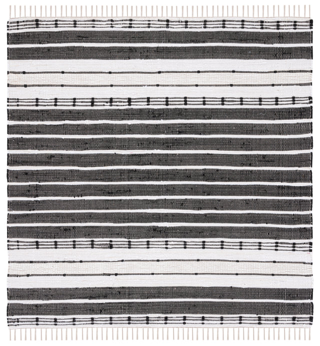 Safavieh Striped Kilim Stk205Z Black/Ivory Rug.