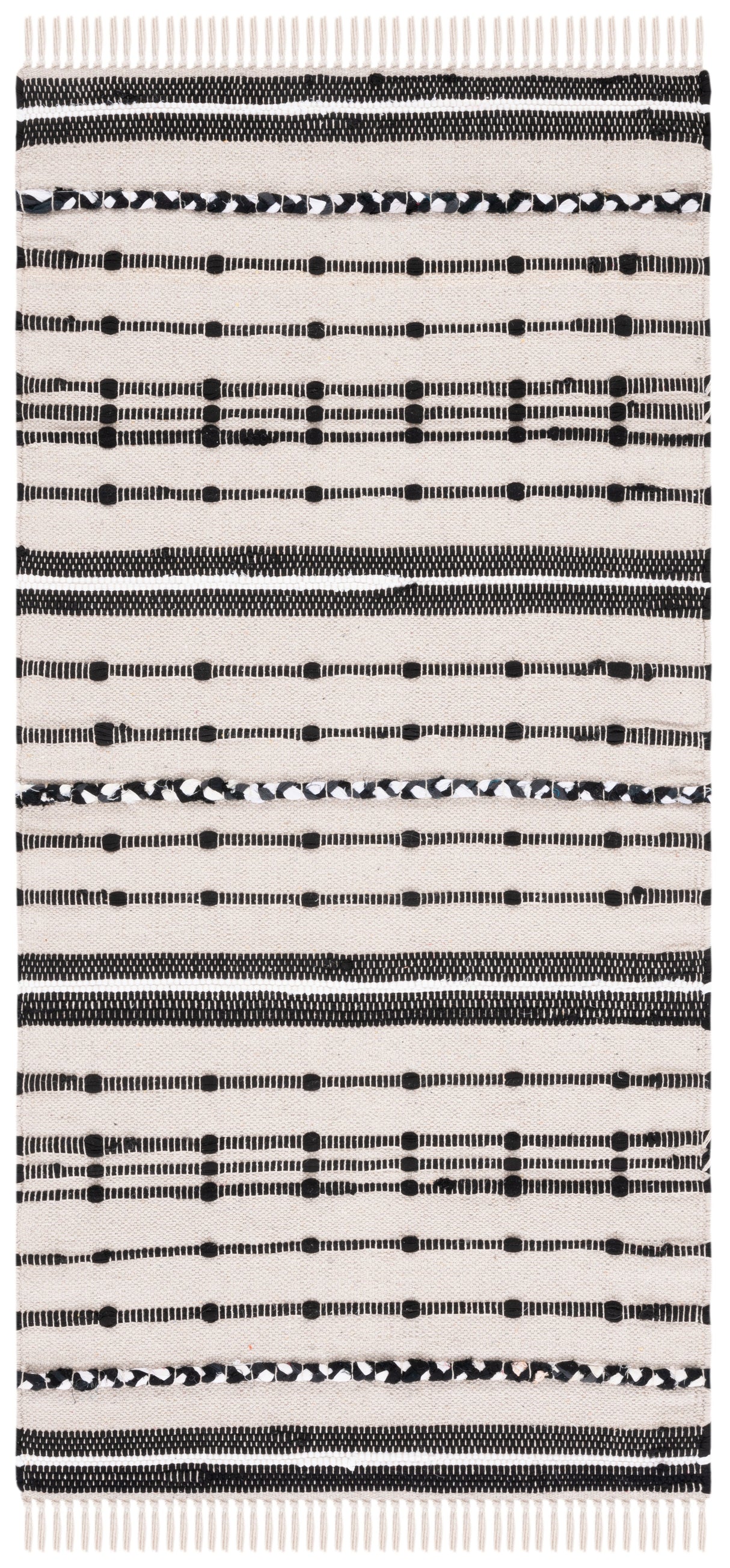 Safavieh Striped Kilim Stk206B Beige/Black Rug.