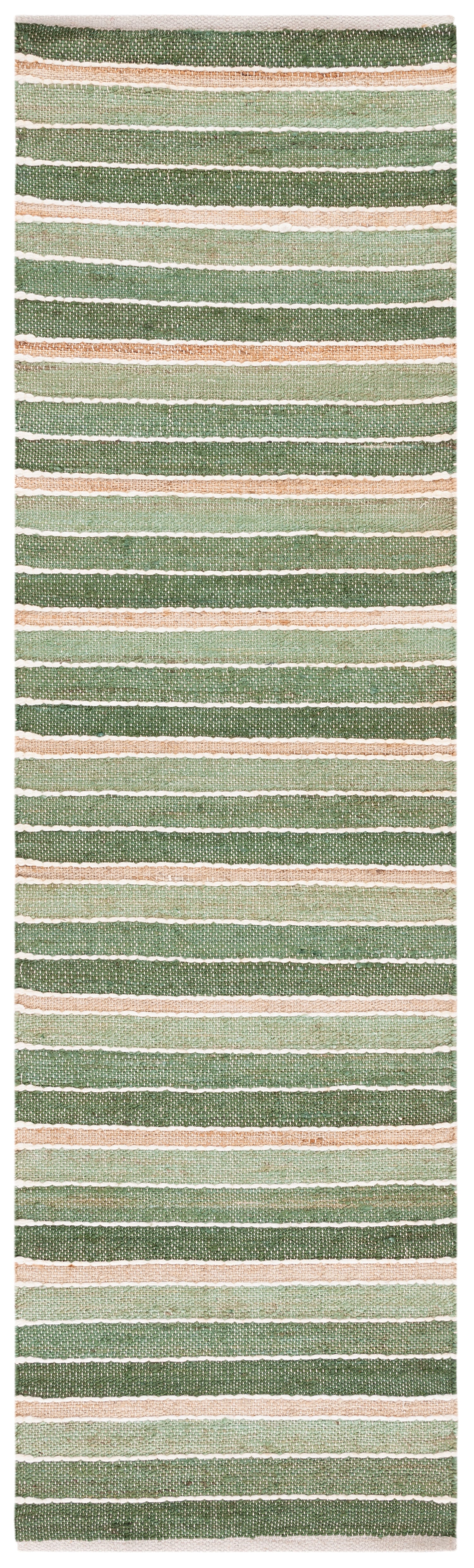 Safavieh Striped Kilim Stk312Y Green/Natural Rug.