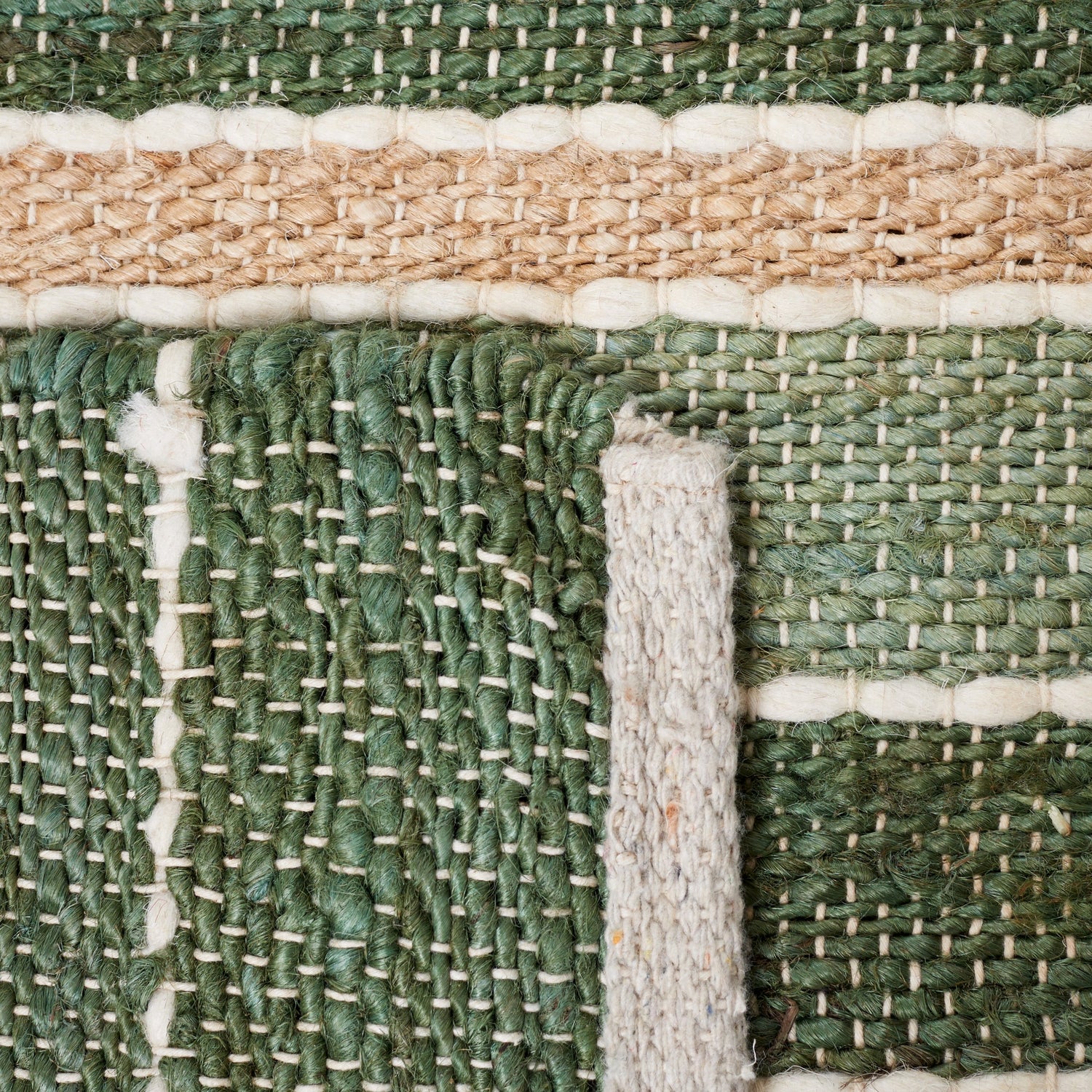 Safavieh Striped Kilim Stk312Y Green/Natural Rug.