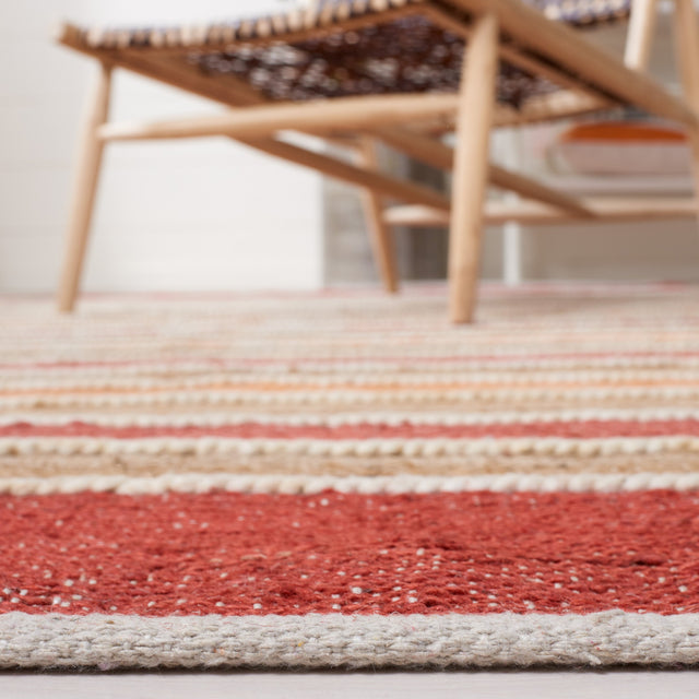 Safavieh Striped Kilim Stk316P Rust/Red Rug.