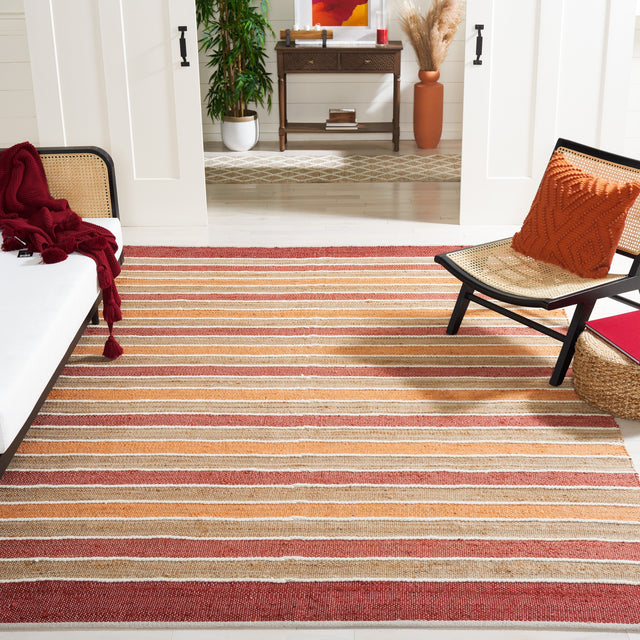 Safavieh Striped Kilim Stk316P Rust/Red Rug.
