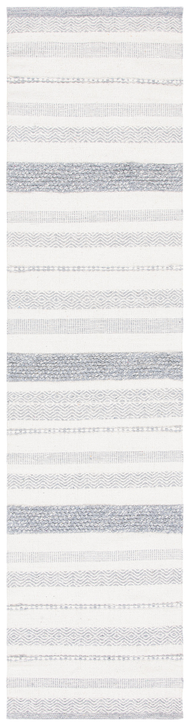 Safavieh Striped Kilim Stk501A Ivory/Grey Rugs.