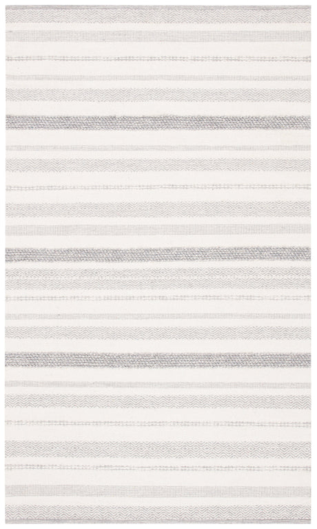 Safavieh Striped Kilim Stk501A Ivory/Grey Rugs.