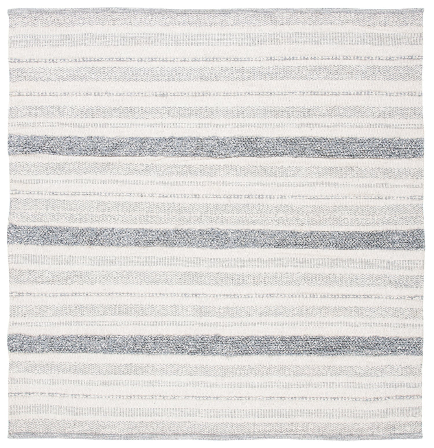 Safavieh Striped Kilim Stk501A Ivory/Grey Rugs.