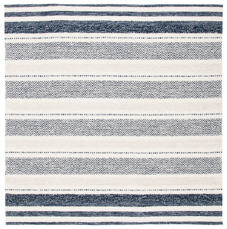 Safavieh Striped Kilim Stk502A Ivory/Navy Rugs.
