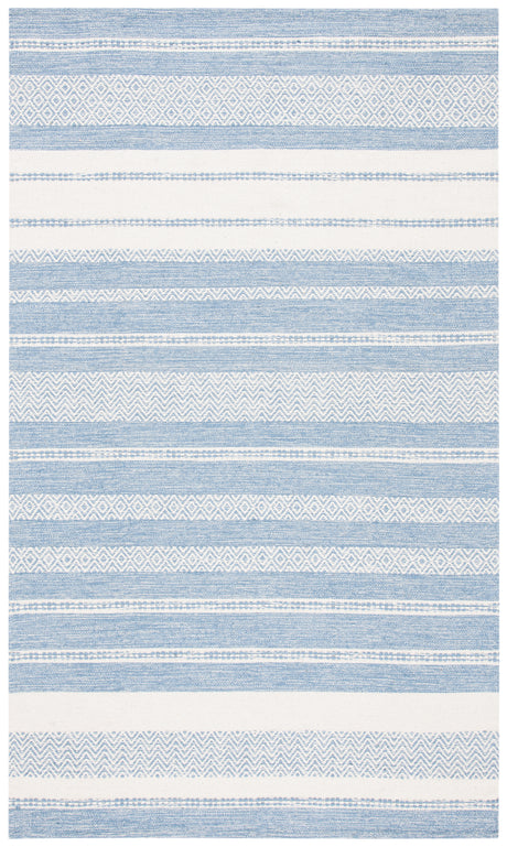 Safavieh Striped Kilim Stk503A Ivory/Blue Rugs.