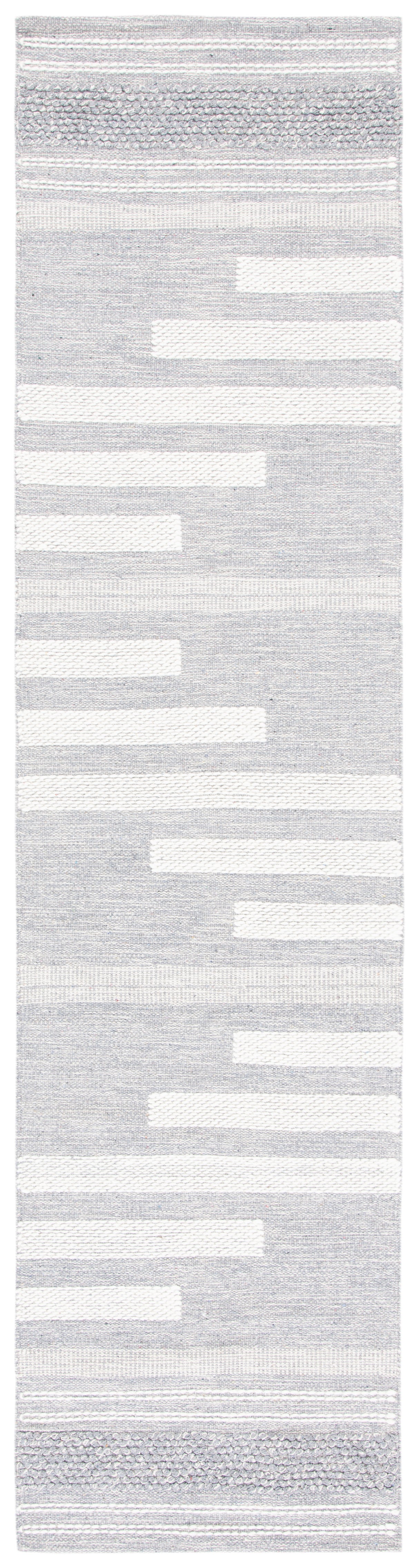 Safavieh Striped Kilim Stk505G Silver/Grey Rugs.