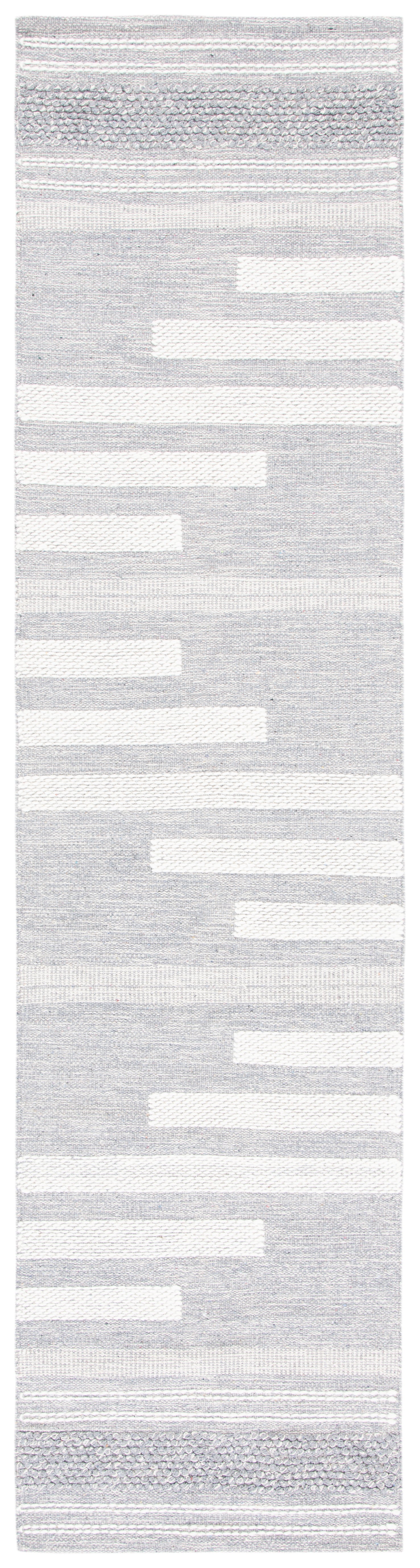 Safavieh Striped Kilim Stk505G Silver/Grey Rugs.