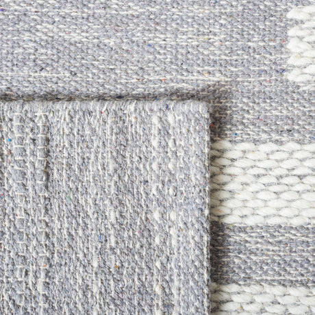 Safavieh Striped Kilim Stk505G Silver/Grey Rugs.