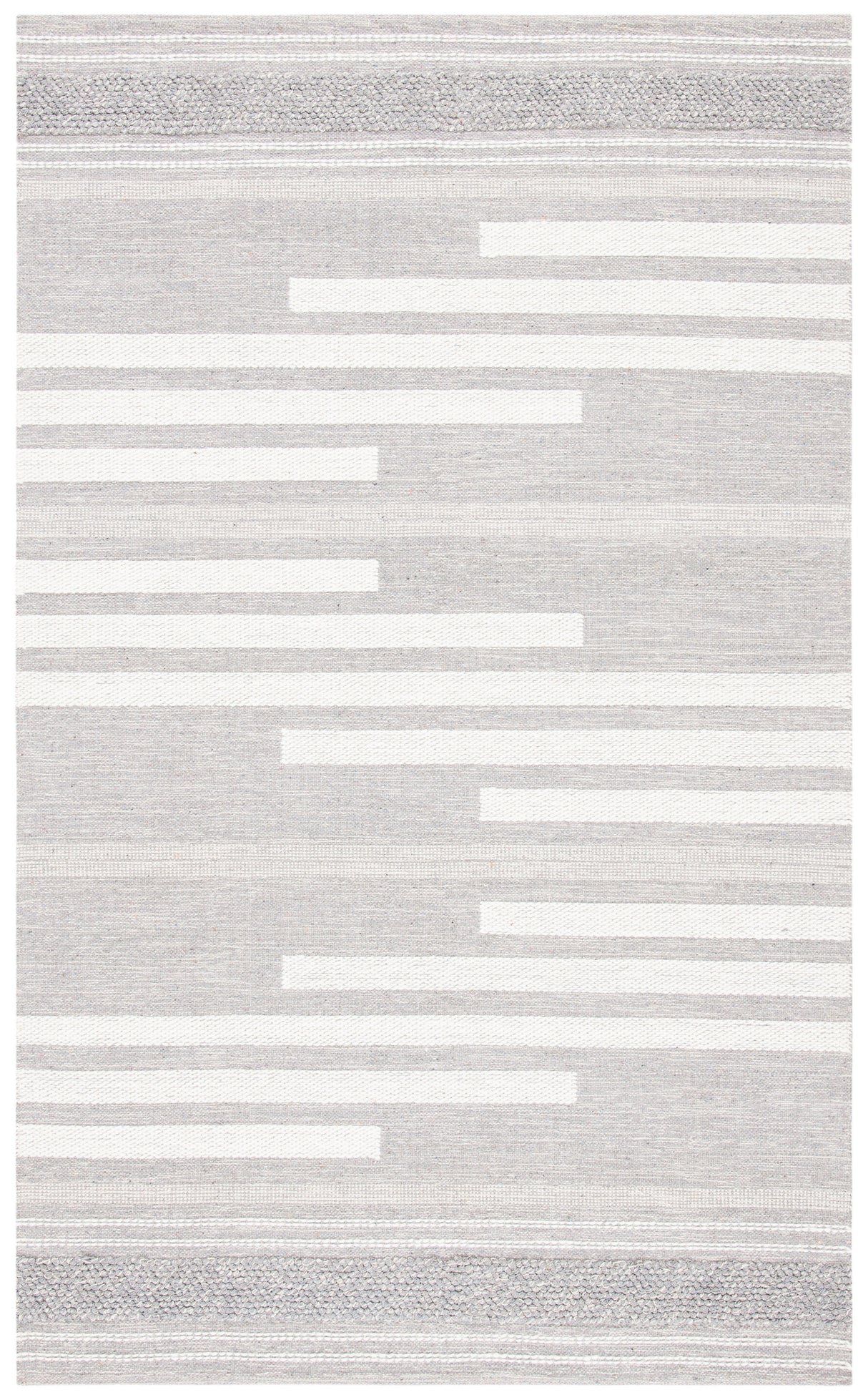 Safavieh Striped Kilim Stk505G Silver/Grey Rugs.