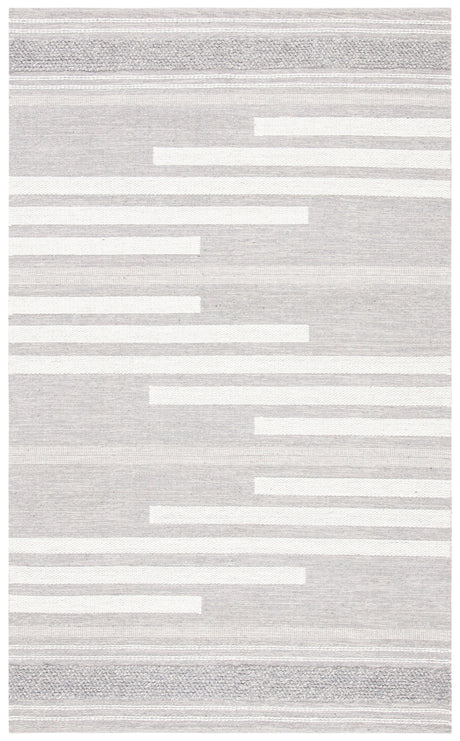 Safavieh Striped Kilim Stk505G Silver/Grey Rugs.