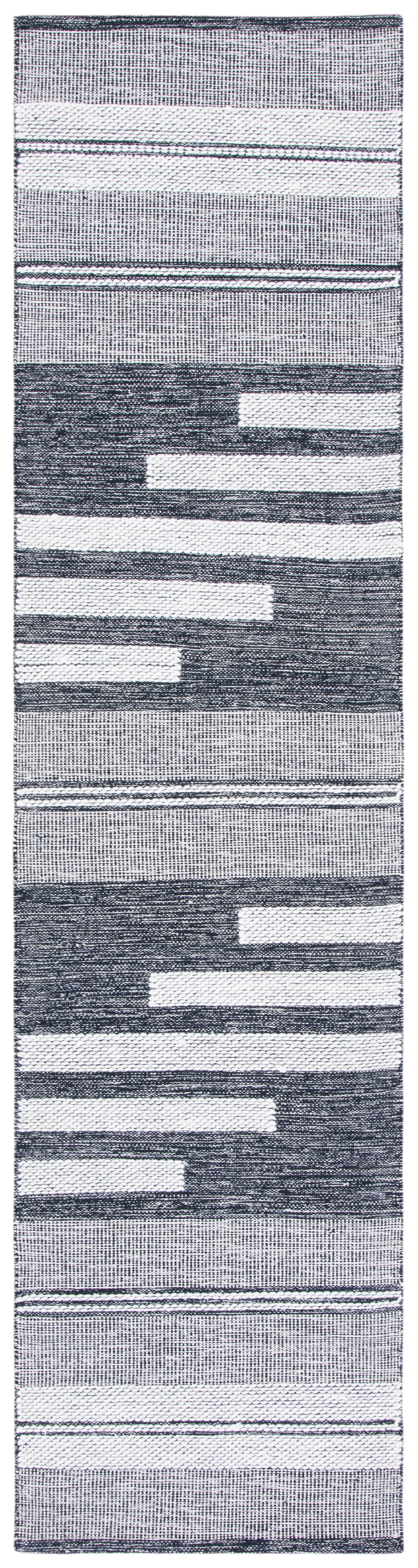 Safavieh Striped Kilim Stk506A Ivory/Black Rugs.
