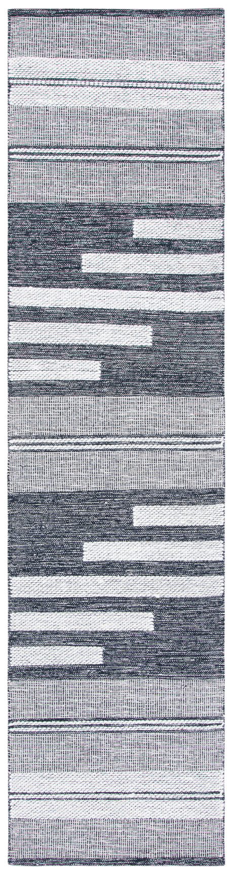 Safavieh Striped Kilim Stk506A Ivory/Black Rugs.