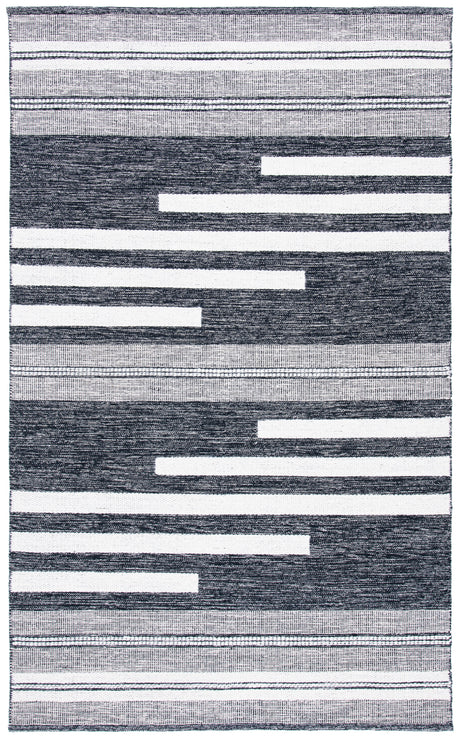 Safavieh Striped Kilim Stk506A Ivory/Black Rugs.