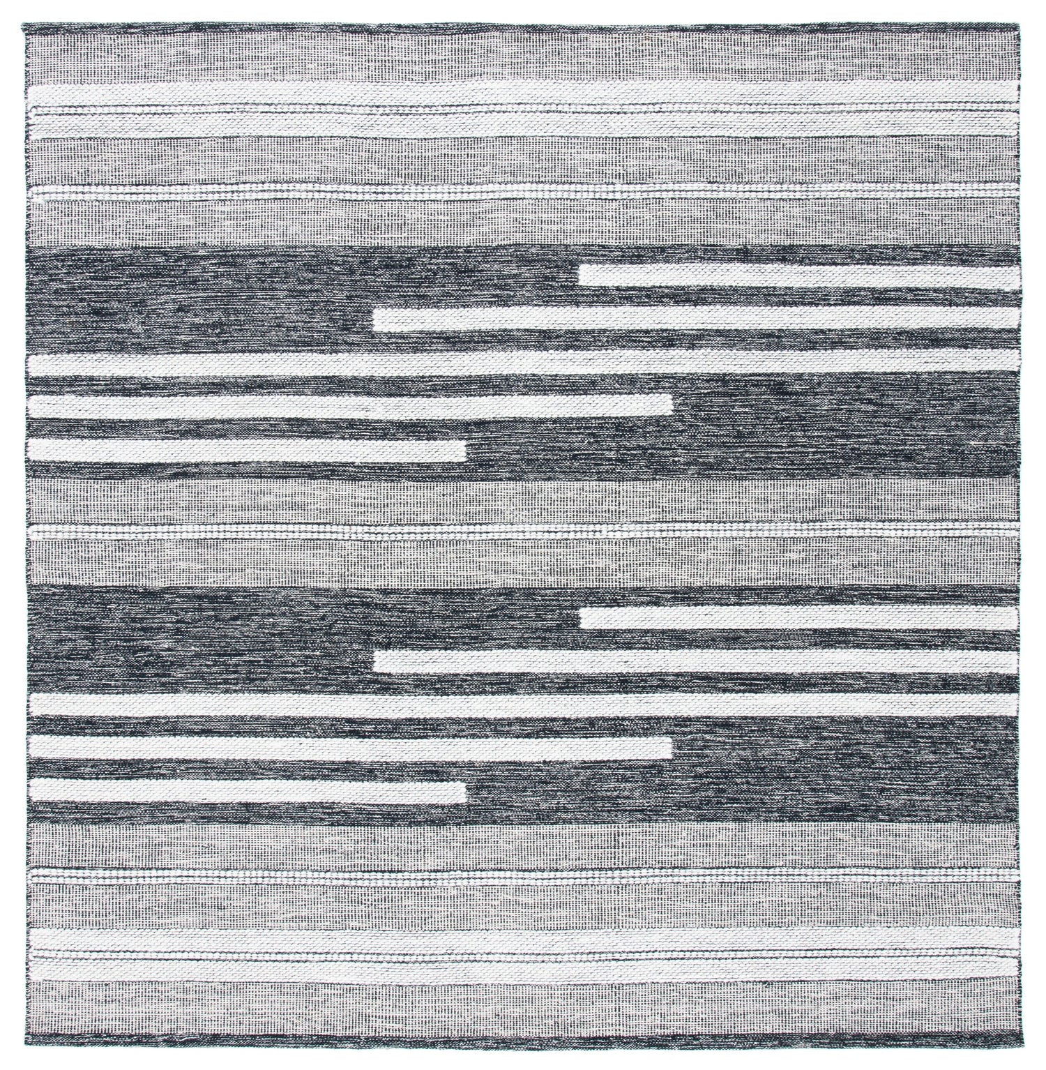 Safavieh Striped Kilim Stk506A Ivory/Black Rugs.