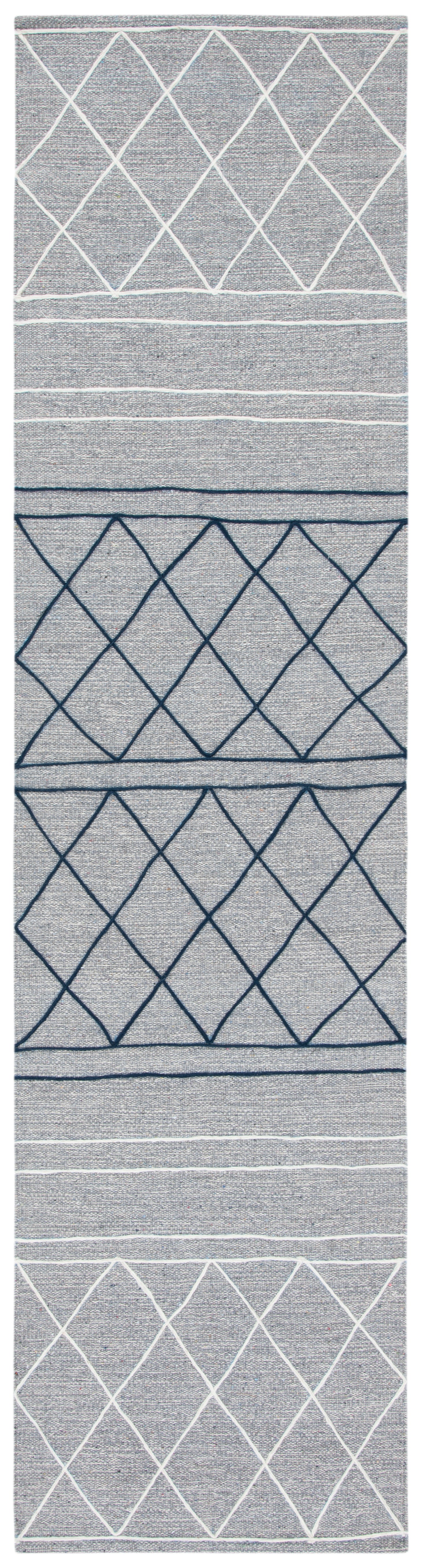 Safavieh Striped Kilim Stk507G Silver/Grey Rugs.