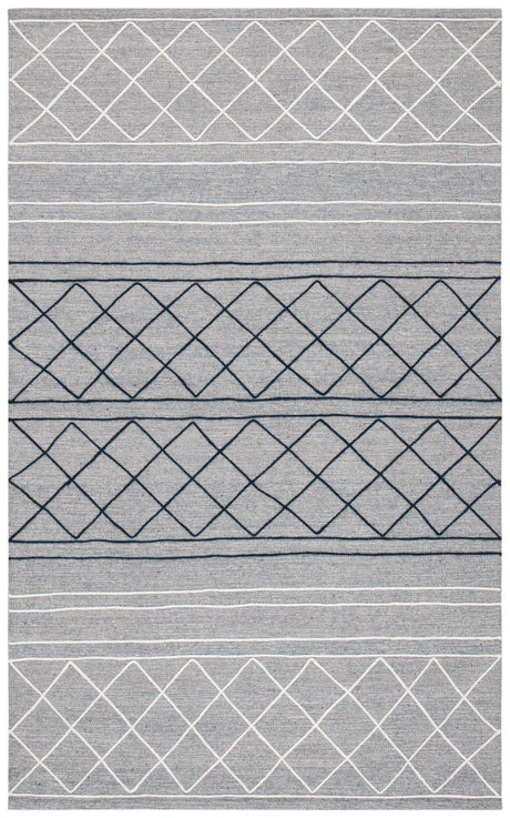 Safavieh Striped Kilim Stk507G Silver/Grey Rugs.