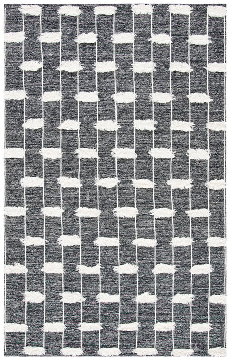 Safavieh Striped Kilim Stk508Z Black/Ivory Rugs.