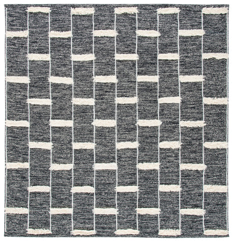 Safavieh Striped Kilim Stk508Z Black/Ivory Rugs.