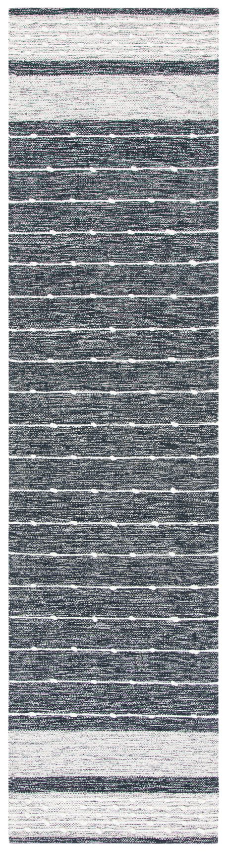 Safavieh Striped Kilim Stk509Z Black/Ivory Rugs.