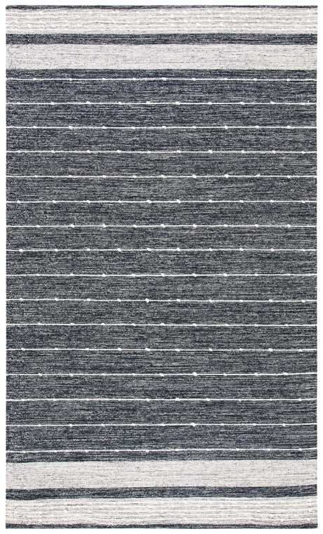 Safavieh Striped Kilim Stk509Z Black/Ivory Rugs.