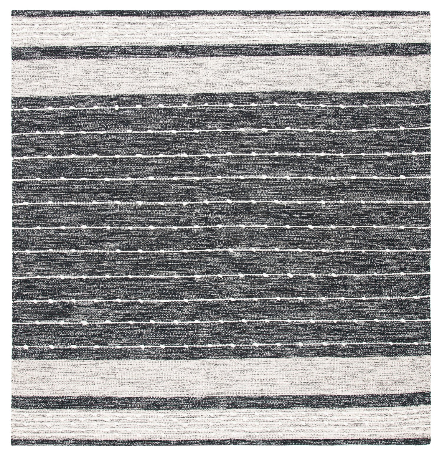 Safavieh Striped Kilim Stk509Z Black/Ivory Rugs.