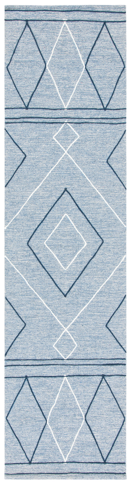 Safavieh Striped Kilim Stk510M Light Blue/Ivory Rugs.