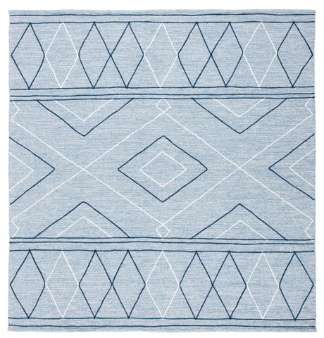 Safavieh Striped Kilim Stk510M Light Blue/Ivory Rugs.