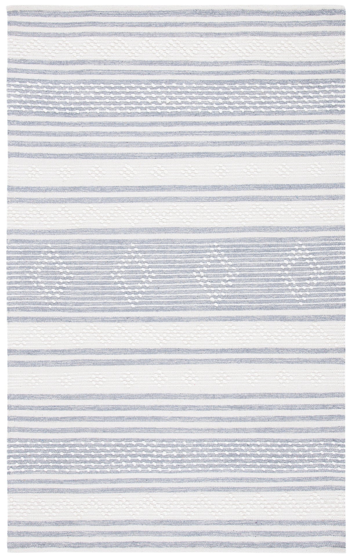 Safavieh Striped Kilim Stk511G Silver/Ivory Rugs.
