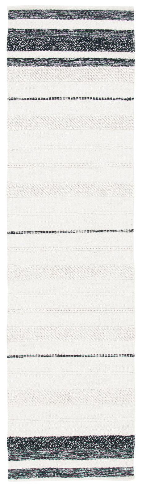 Safavieh Striped Kilim Stk512A Ivory/Black Rugs.